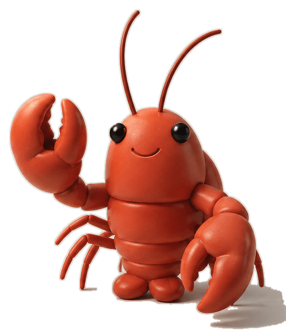 Georgie, a 3D styled lobster